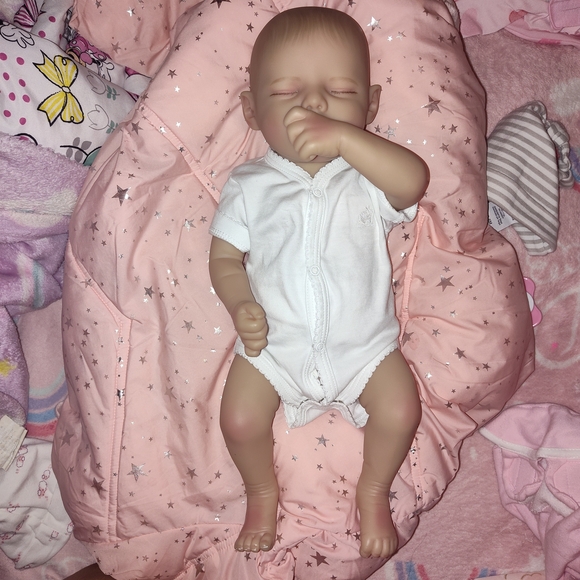 Reborn Baby Doll with Pink Accessories - Picture 8 of 12